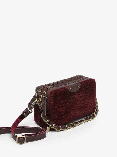 Cross Body Tas Vintage Leder Mila louise Rood vintage 23673FUC ander zicht 1